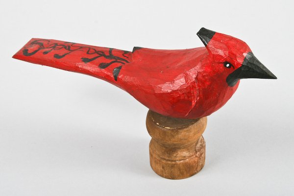 Jonathan Bastian, Folk Art Bird Sculptures: Jonathan Bastian (American, 20th Century) Seven Folk Art Bird Sculptures, polychromed carved wood, ranging in size from 3 to 12-1/2 inches (height), most signed and dated. Provenance: The Betty Gordon