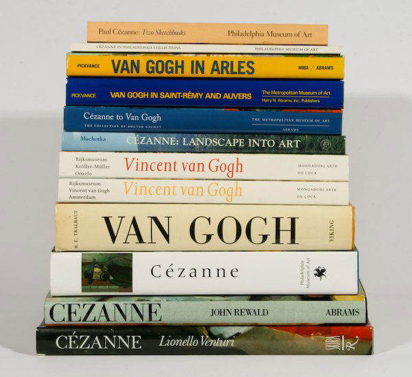 12 books about Vincent van Gogh and Paul Cezanne: 12 books about Vincent van Gogh and Paul Cezanne: Marc Edo Tralbaut, Vincent van Gogh, (1969). Evert van Uitert, Louis van Tilborgh, Sjraar van Heugten, Vincent van Gogh, Paintings, (1990). Johannes v