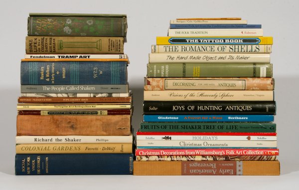 40 books about Antique Collecting: 40 books about Antique Collecting, Folk Crafts, Technique and Colonial Life: Ann Kilborn Cole, The Golden Guide to American Antiques, (1967). A Price Guide to Antiques, (1964). Michael Owen Jones, The