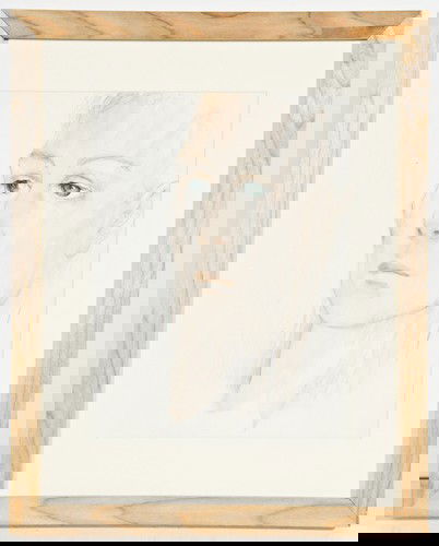 Emlen Etting, Portrait Study of a Man: Emlen Etting (American, 1905-1993) Portrait Study of a Man, watercolor and graphite on paper, 10-1/4 x 7 -3/4 inches (sight), under glass in a wood frame, 15-1/4 x 12-1/4 x 1-1/2 inches.