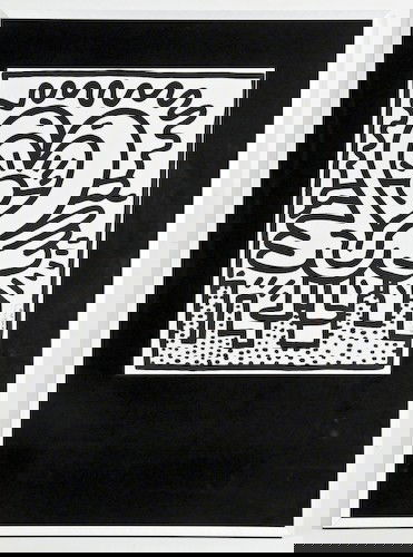 Keith Haring, Kutztown Connection: Keith Haring (American, 1958-1990) Kutztown Connection, offset lithograph, 1984, signed lower right recto "K. Haring", 22 x 18-1/2 inches (sight), under glass in a metal sectional frame, 37-1/4 x 27-1