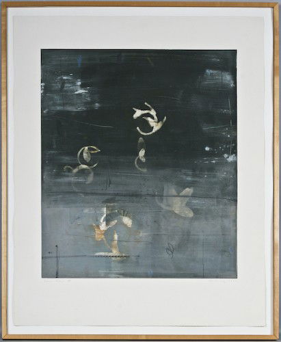 Robert Kelly, Terra Sacra XV: Robert Kelly (American, b. 1956) Terra Sacra XV, monoprint, 1990, titled, signed and dated along lower margin "Terra Sacra XV Robert Kelly 1990", 28 x 23-3/4 inches (plate), 37-3/4 x 30-1/4 inches (sh