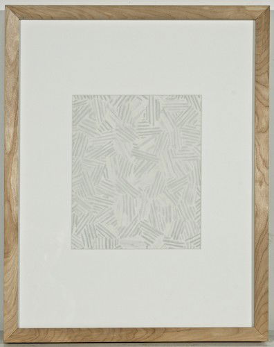 Jasper Johns, Silver Cicada: Jasper Johns (American, b. 1930) Silver Cicada, offset lithograph in colors, 1981, 8-3/4 x 7-1/2 inches (sight), under glass in a wood frame, 19-1/4 x 15-1/4 x 1-1/2 inches.