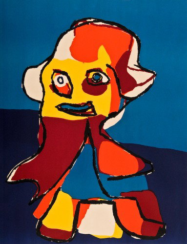 Karel Appel "Little Boy" 1969 lithograph in colors: Karel Appel (Dutch, 1921-2006) Untitled (Little Boy), 1969, lithograph in colors on cream wove Arches, 21/200, 25-1/2 x 19-3/4 inches (image), 28 x 21 inches (sight) , numbered, signed and dated along
