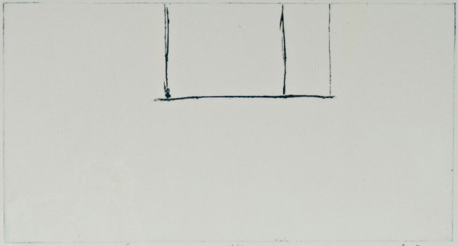 Robert Motherwell "White 1-2, from A La Pintura": Robert Motherwell (American, 1915-1991) White 1-2 (from A La Pintura), 1969, aquatint in colors, trial proof 111-69, 12-1/2 x 23-1/2 inches (plate), numbered and signed in pencil along the lower margi