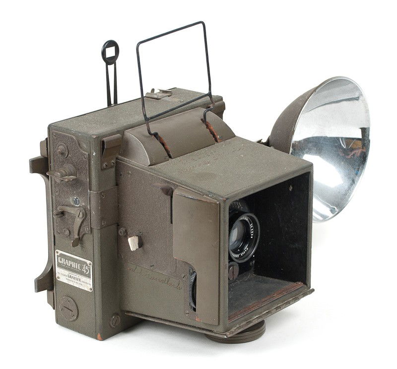 Graflex Graphic 45 Camera: Graflex Graphic 45 Camera (Serial No. 2382). The Civilian Version of the Military Issued Speed Graphic with Kodak Anastigmat Special Lens. Manufactured by the Folmer Graflex Corporation in Rochester,