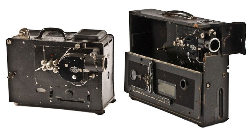 Pair of Zeiss Ikon Motion Picture Projectors: Pair of Zeiss Ikon Motion Picture Projectors. Including a Kinox 16mm Projector (Serial No. W65992) circa 1937 and Kinebox B Schmalfilmkoffer 16mm Projector (Serial No. W52603K) circa 1933. (Power cord