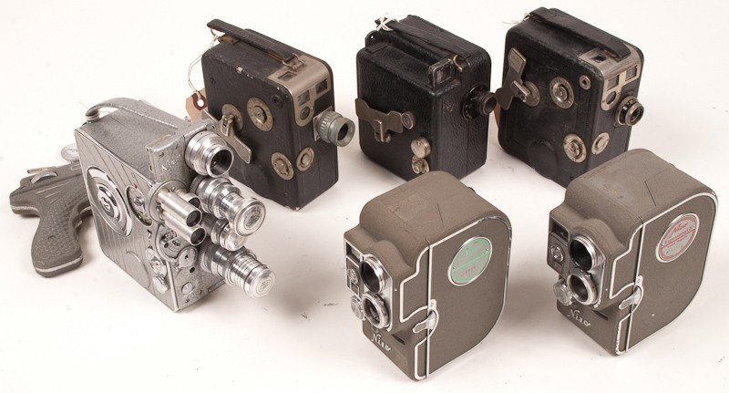 Group of 6 Nizo Movie Cameras