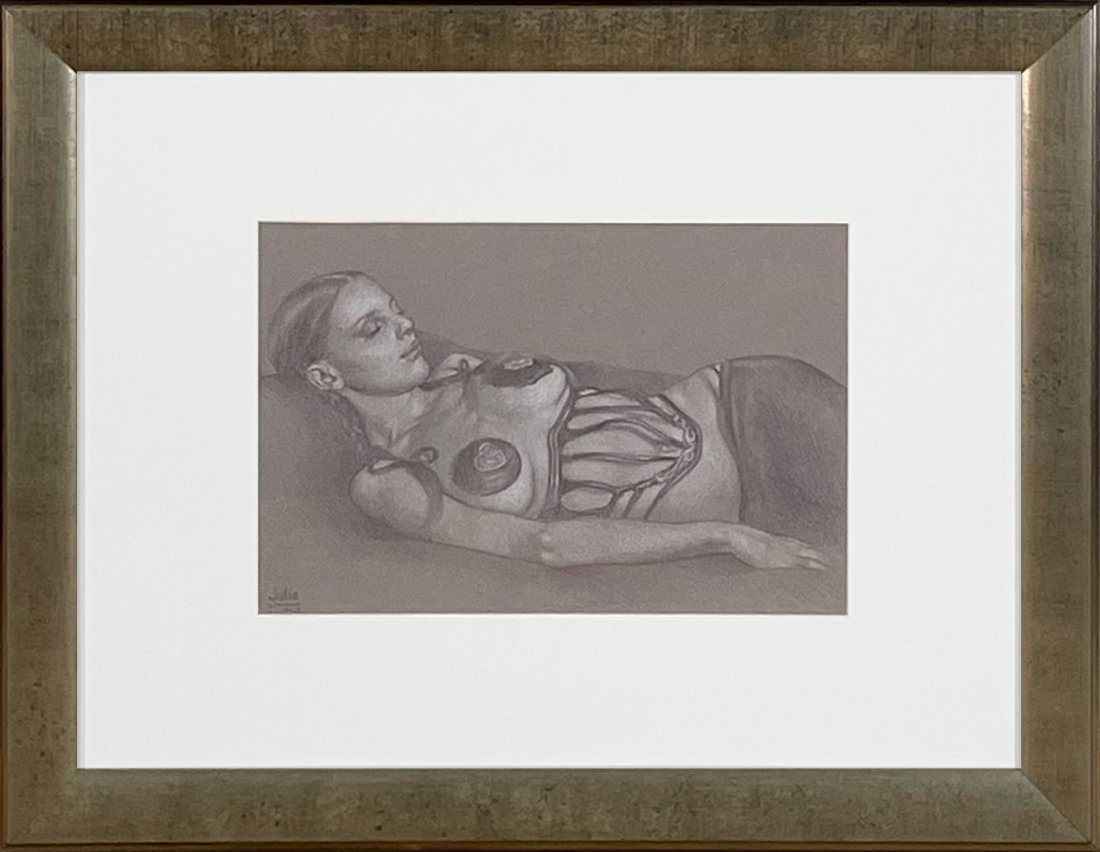 Daniel Maidman, pencil on paper, Julia: Daniel Maidman Drawing Julia 2023 pencil on paper 11 x 15 inches, 21.5 x 27.25 inches framed Framed: yes signed on recto/front