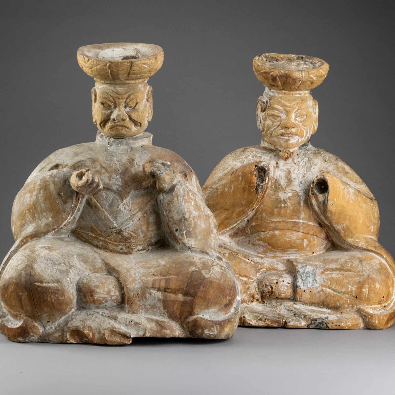 Two Japanese Wood Figures of the Gods of Hell (1 of 20)