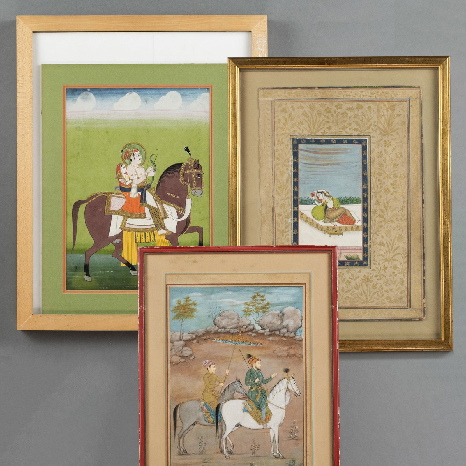 Three Indian Miniature Paintings (1 of 7)