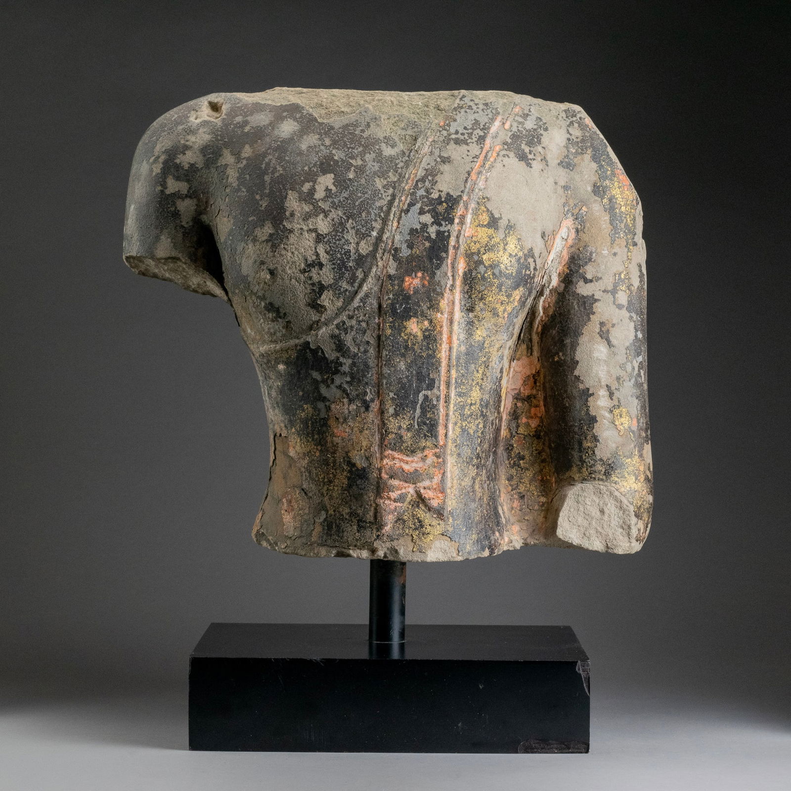 Large Thai Sandstone Torso of Buddha Fragment (1 of 11)