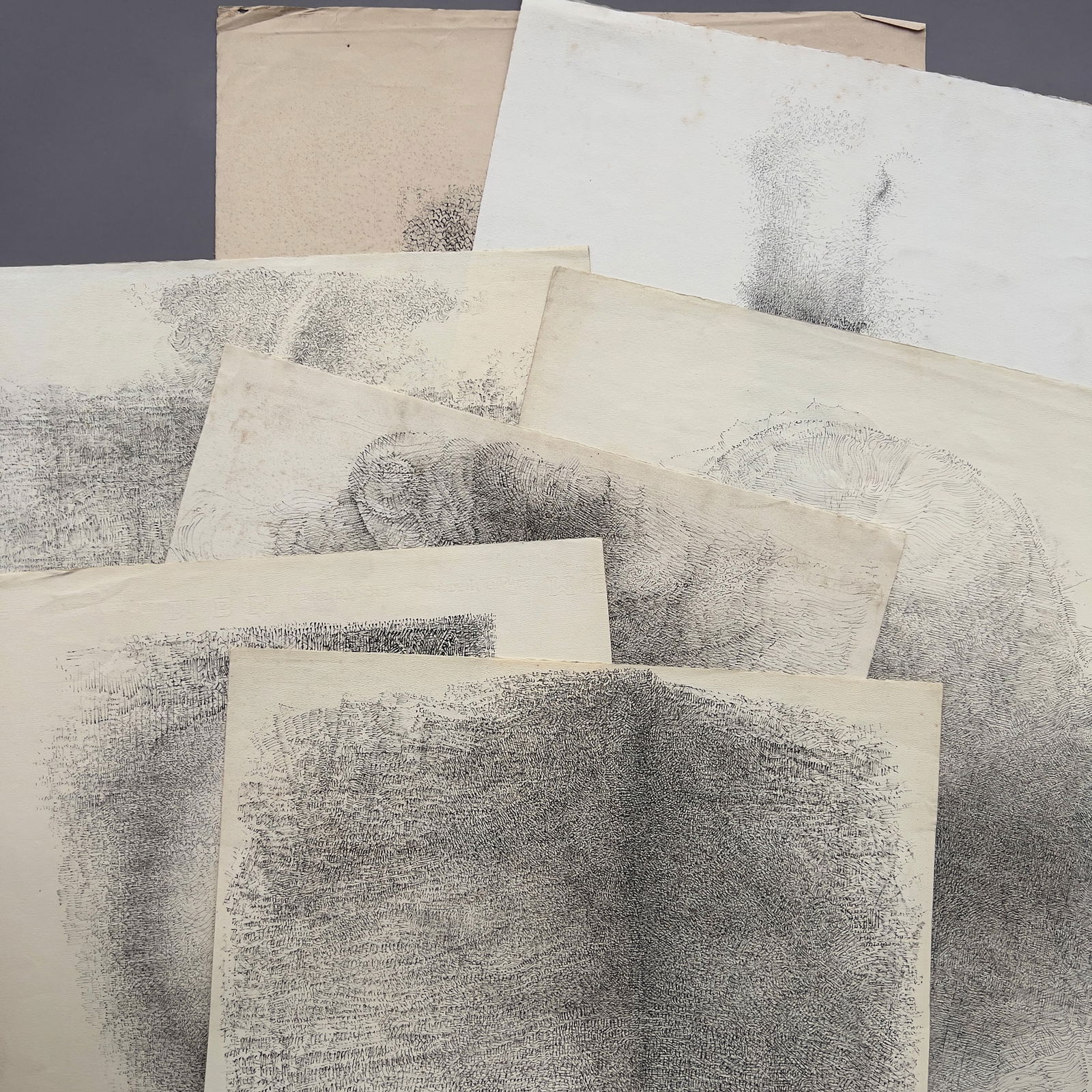 Gregory Masurovsky, Seven Abstract Ink Drawings, 1950s-60s (1 of 13)