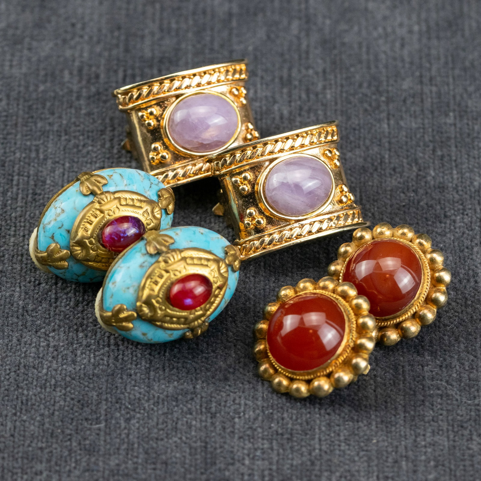 Group of Three Pairs of Assorted Earrings (1 of 10)