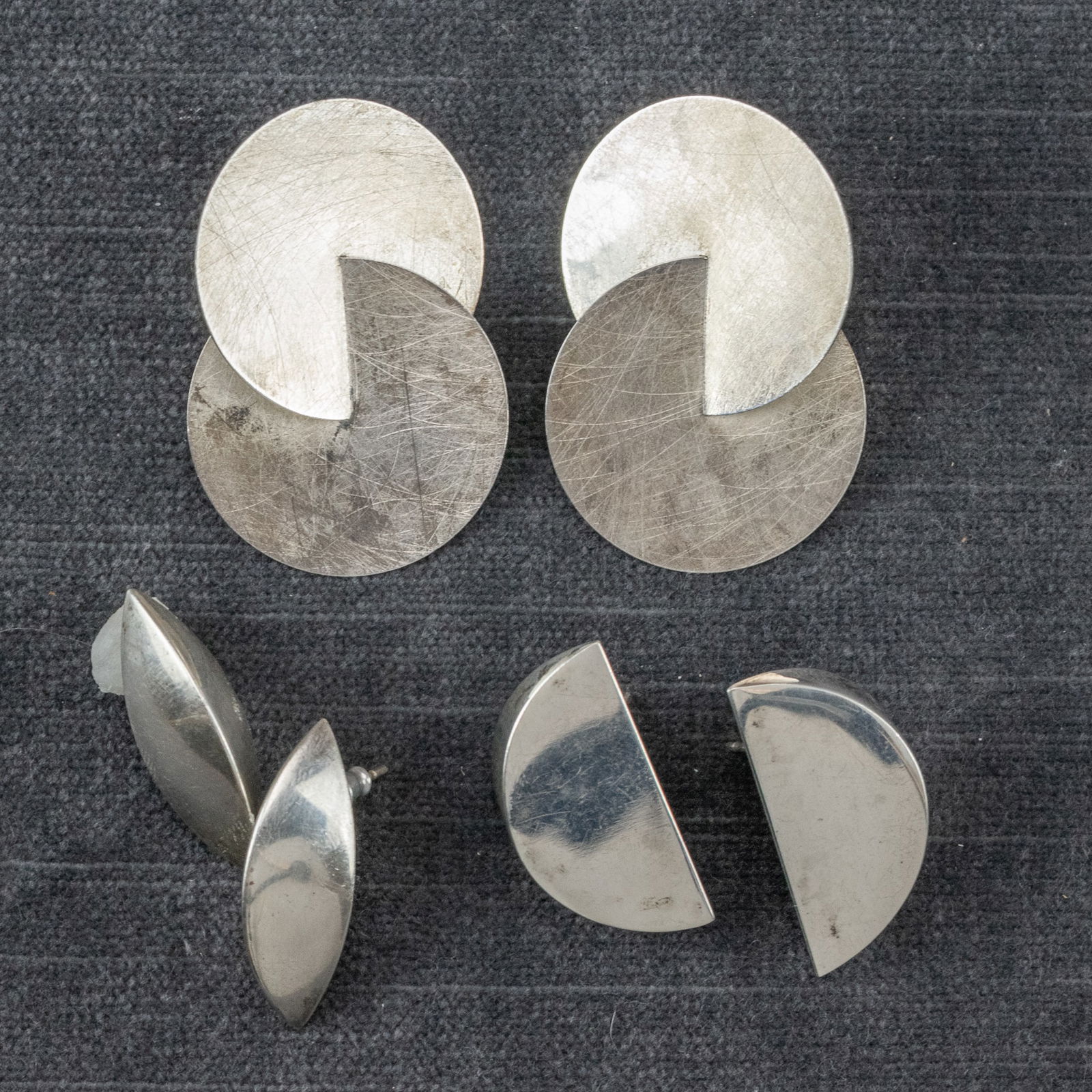 Three Pairs of Silver Earrings: Zaremski (1 of 8)