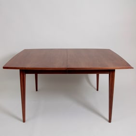 Broyhill Brasilia II Mid-century Modern Walnut Extendable Dining Table With One Leaf