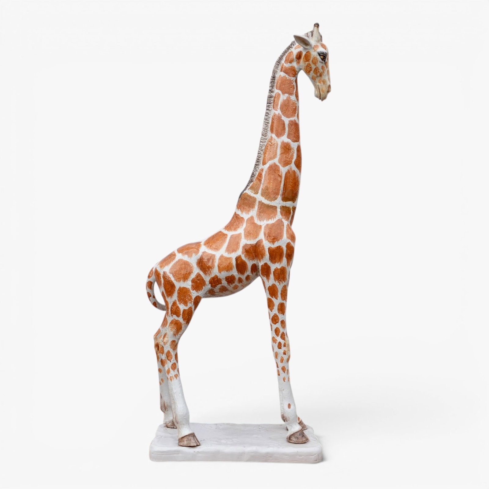 Vintage Six Foot Tall Painted Italian Ceramic Giraffe, Italy, Circa 1970's - 3