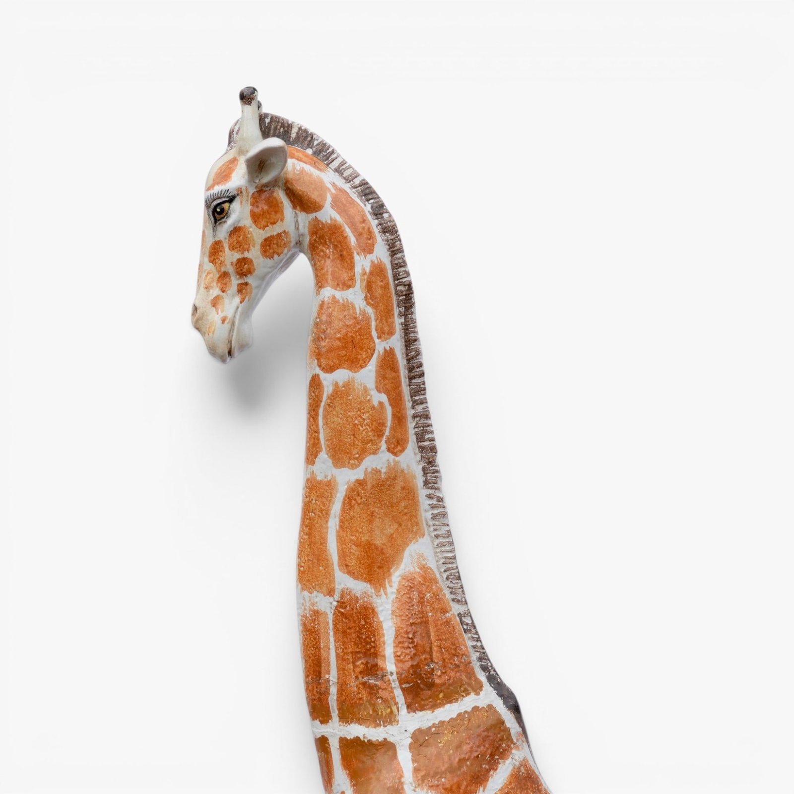 Vintage Six Foot Tall Painted Italian Ceramic Giraffe, Italy, Circa 1970's - 6