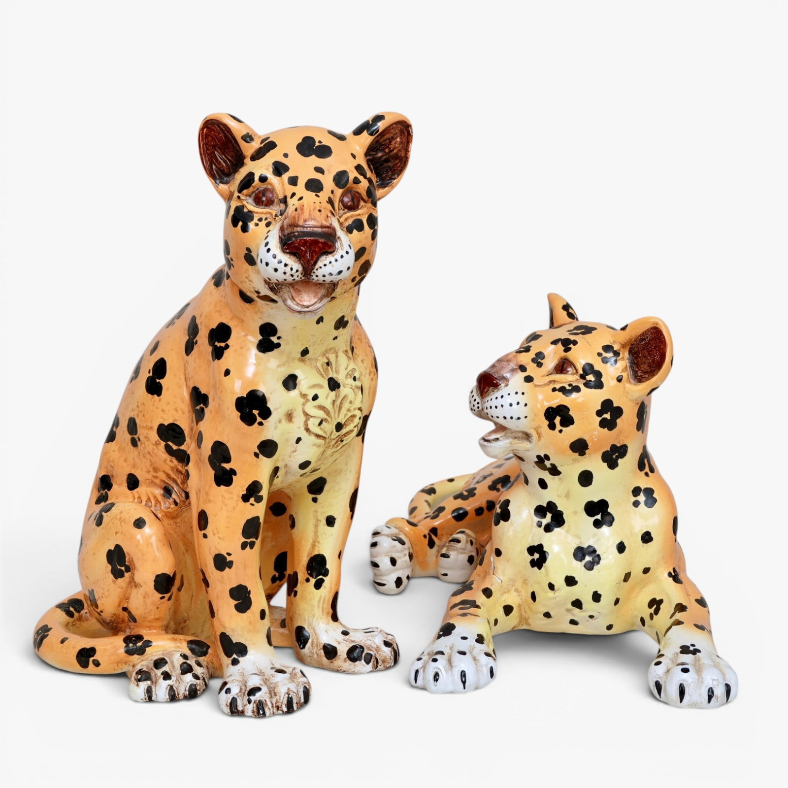 Two Vintage Italian Ceramic Leopards (1 of 9)
