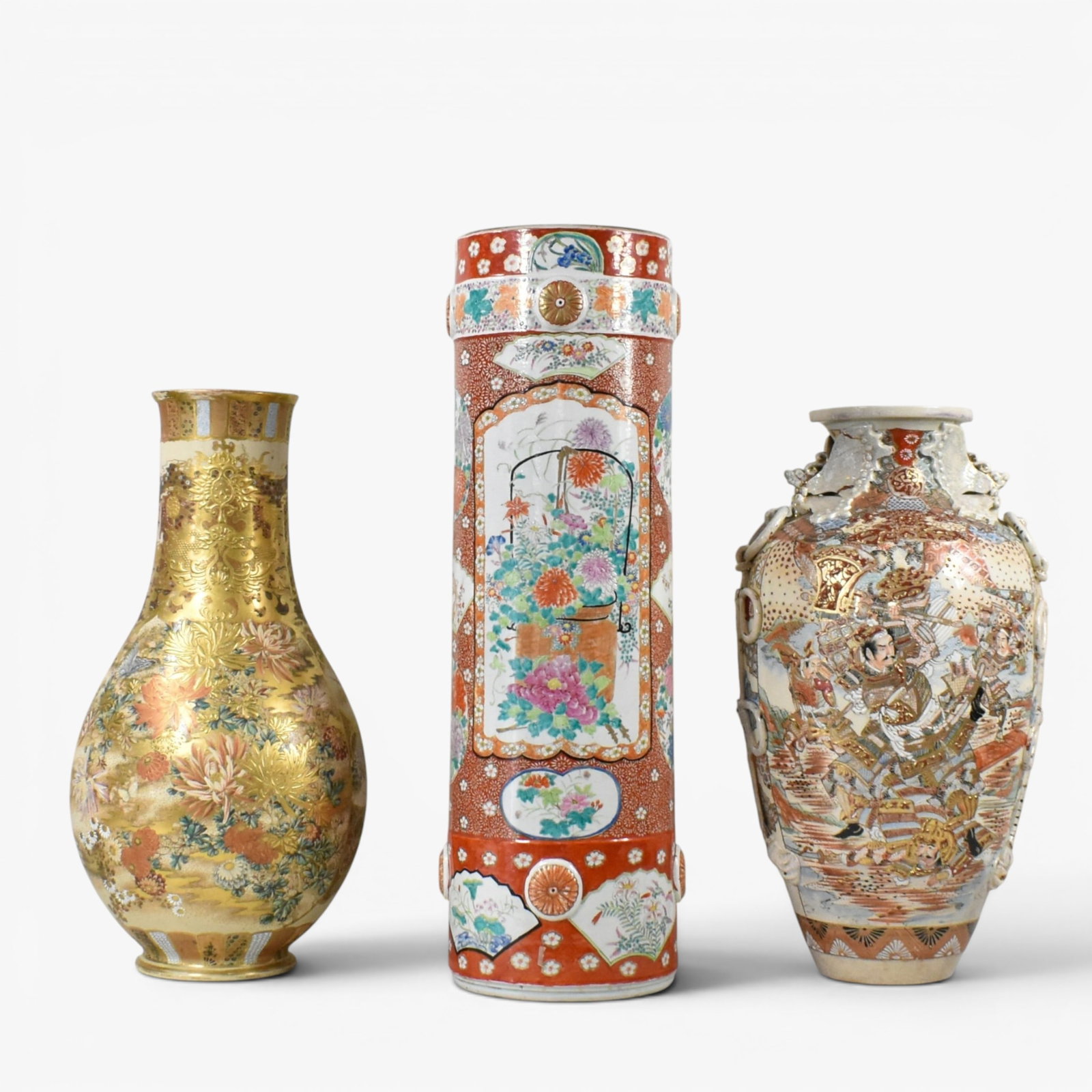 Two Japanese Satsuma Vases (1 of 7)