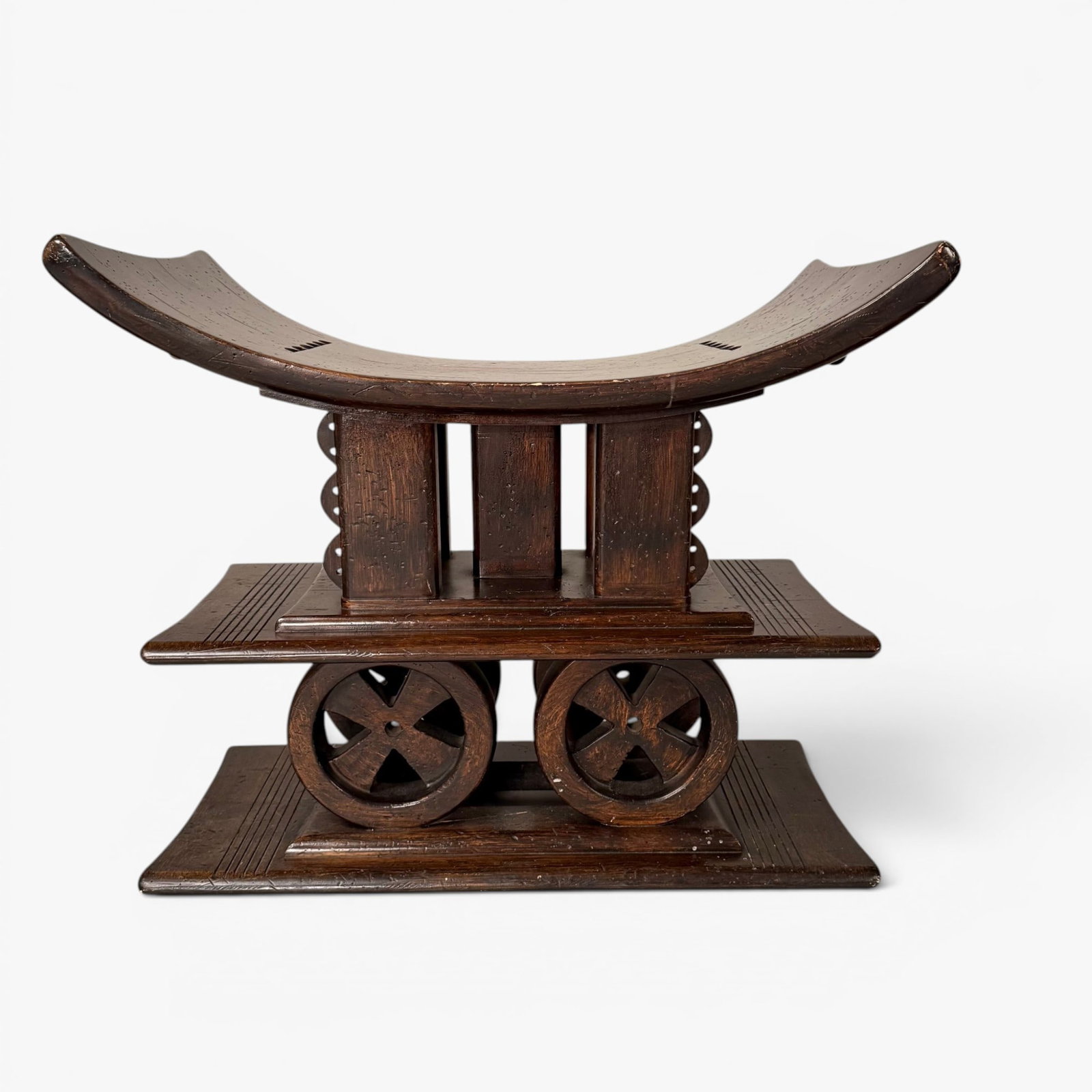 Two African Asante Style Stools - 6