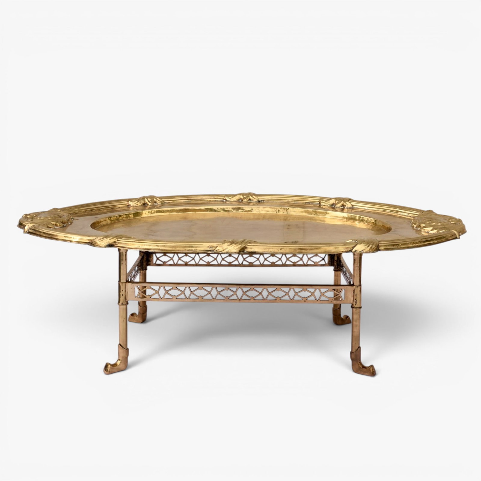 Vintage Brass Coffee Table - 2