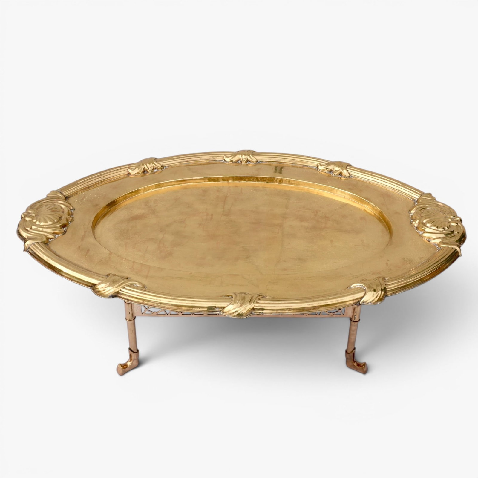 Vintage Brass Coffee Table - 3