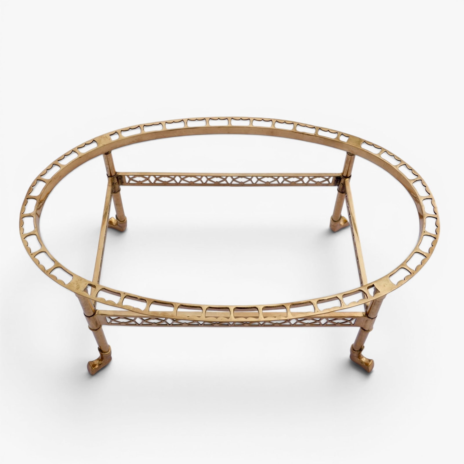 Vintage Brass Coffee Table - 7