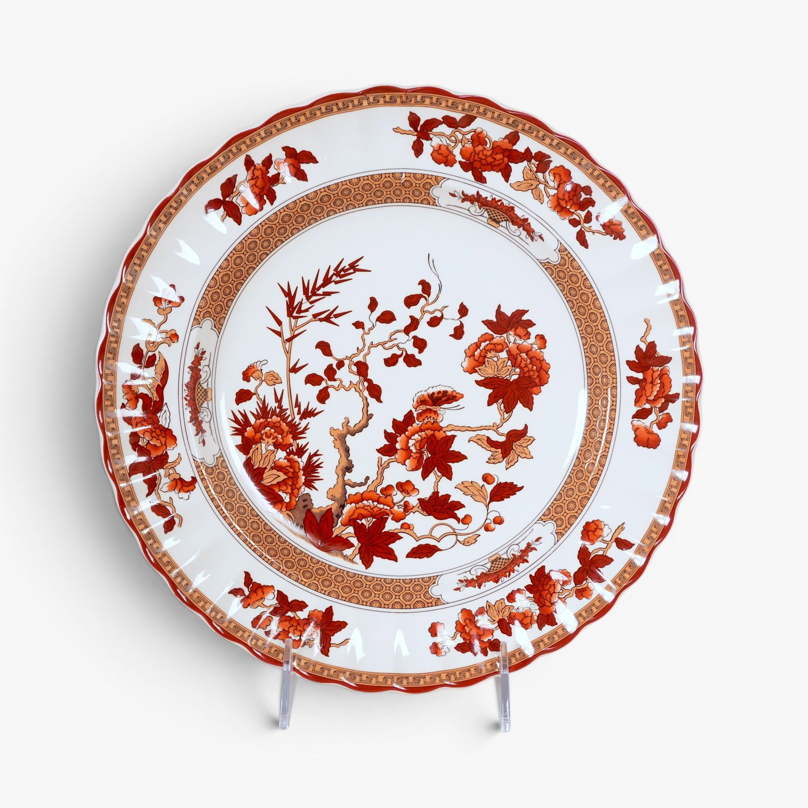Spode Seventy-Three Piece Indian Tree Orange Rust Partial Dinner Set - 2