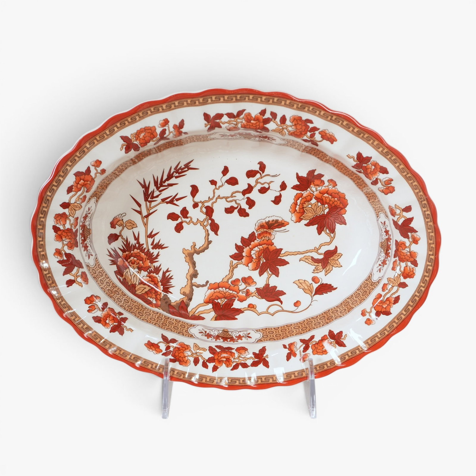 Spode Seventy-Three Piece Indian Tree Orange Rust Partial Dinner Set - 3