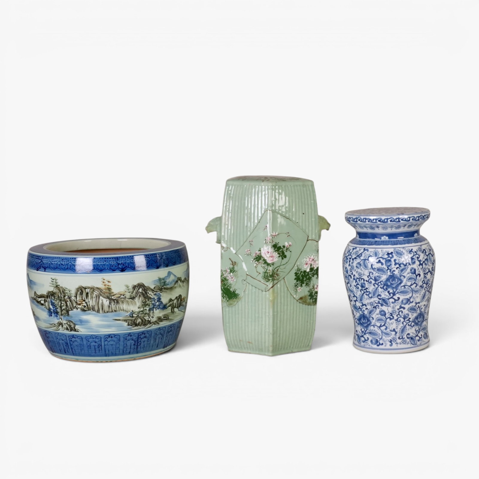 Three Japanese Glazed Porcelain Items (1 of 7)