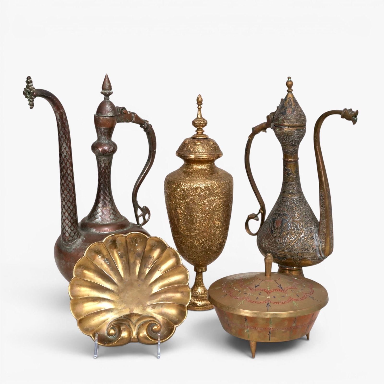 Group of Five Vintage Brass Objects (1 of 2)