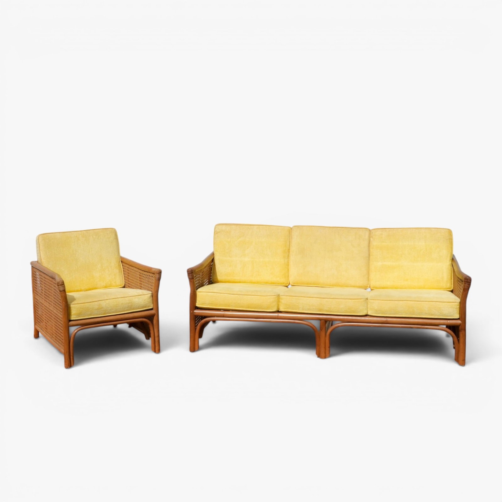 Three Seat Bamboo and Rattan Sofa and Armchair (1 of 8)
