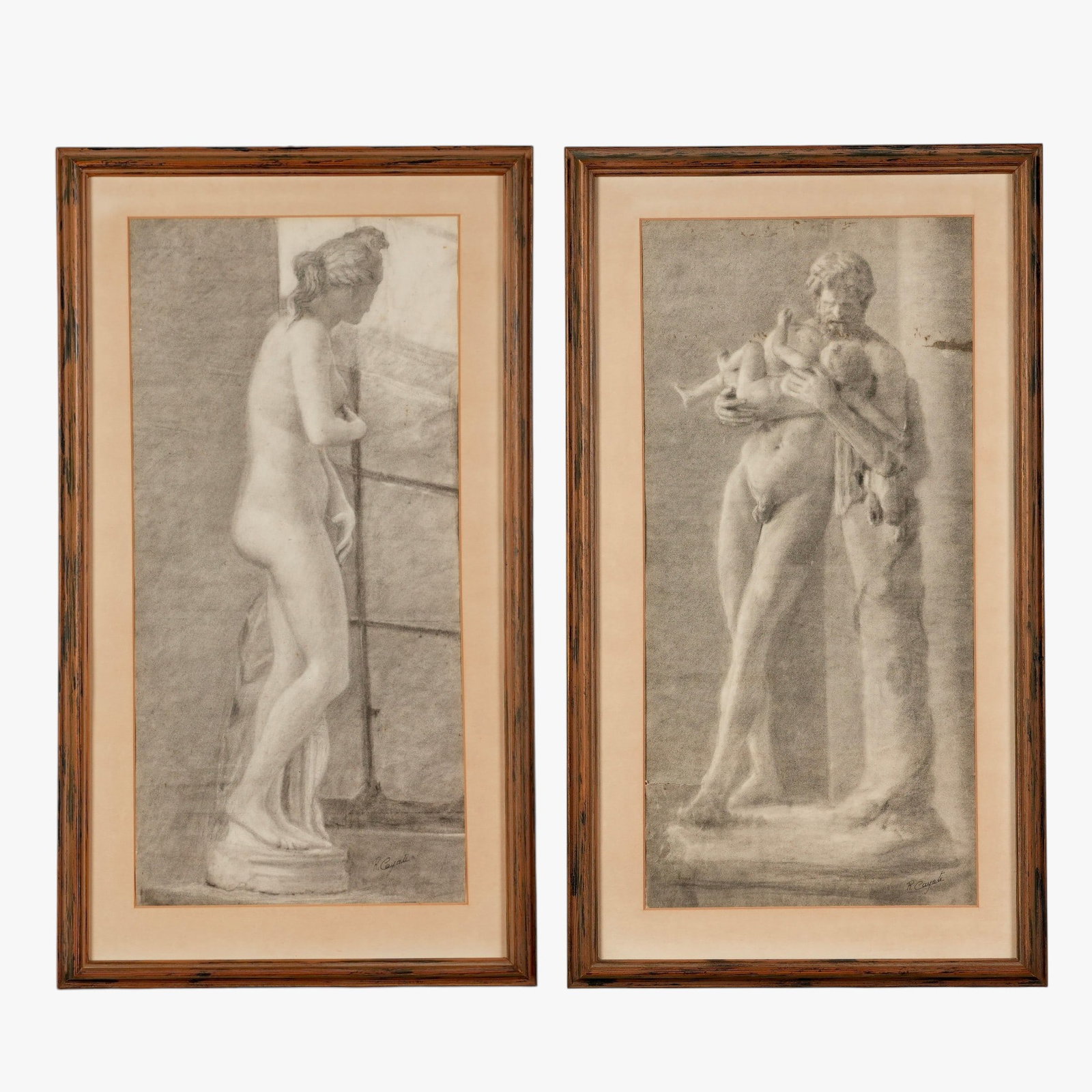Two Charcoal Drawings of Nudes (1 of 3)