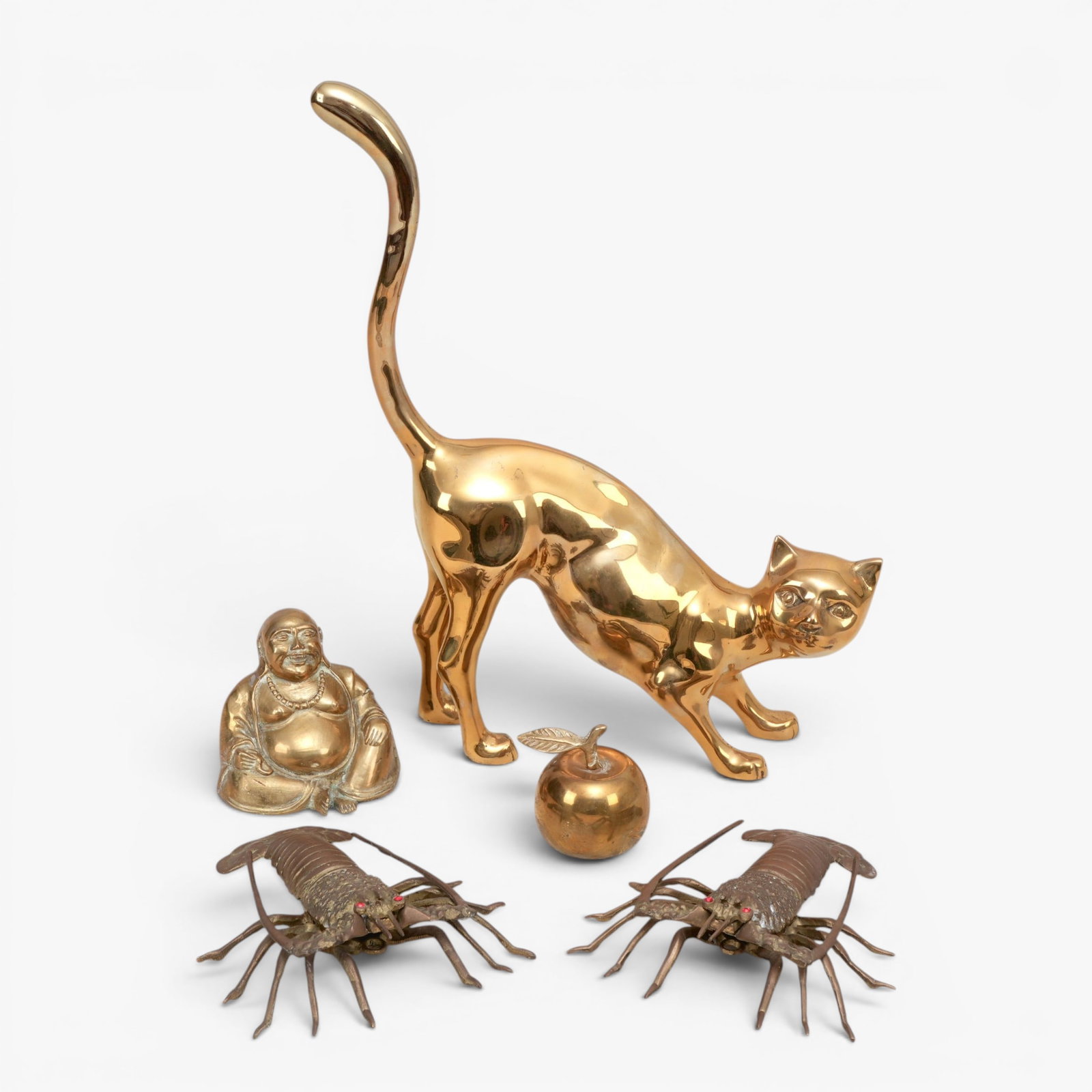 Group of Five Brass Objects (1 of 3)