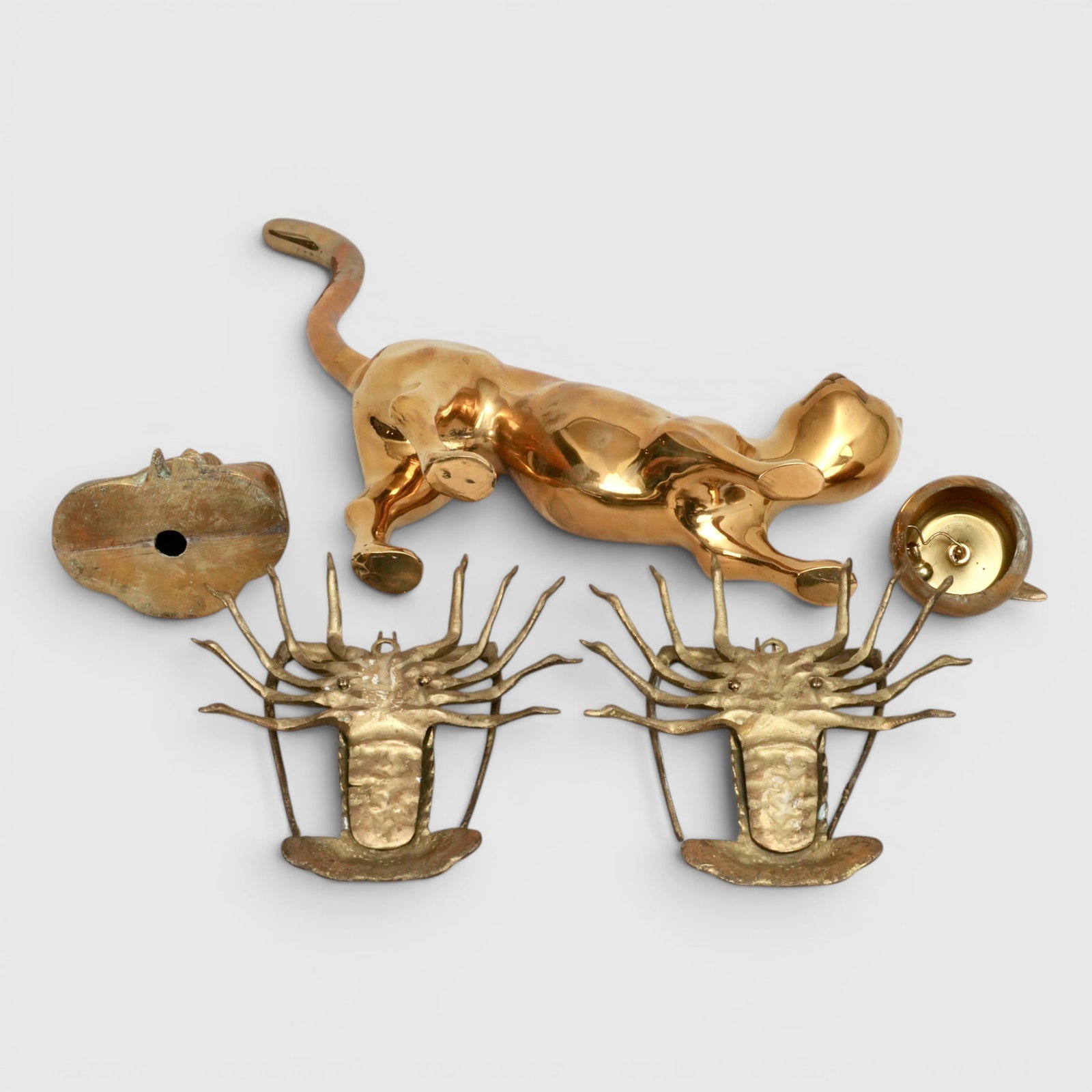 Group of Five Brass Objects - 3