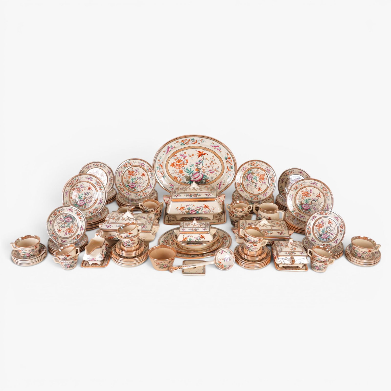 One Hundred and Twenty Four Piece T. Till & Sons "Shanghai" Pattern Dinner Service (1 of 6)
