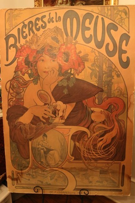 RARE ANTIQUE LARGE MUCHA POSTER art nouveau (1 of 5)
