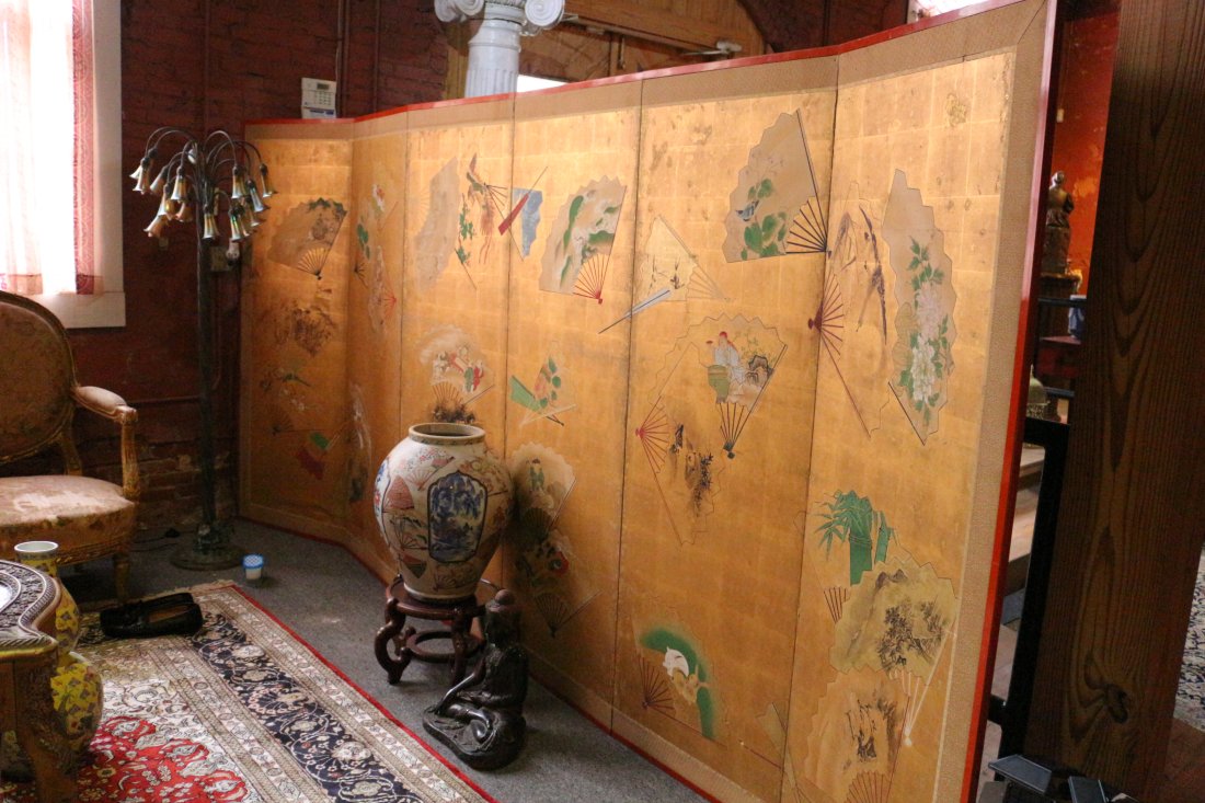 RARE IMPORTANT MEIJI PERIOD OR EARLIER 6 PANEL JAPENESE SCREEN (1 of 12)