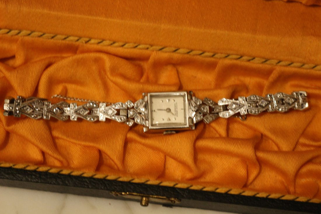14K WHITE GOLD AND DIAMONDS LADIES WATCH ART DECO Ulysse Nardin Chronometer (1 of 6)