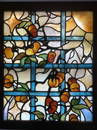 FINE EARLY TIFFANY STUDIOS STAINED GLASS WINDOW