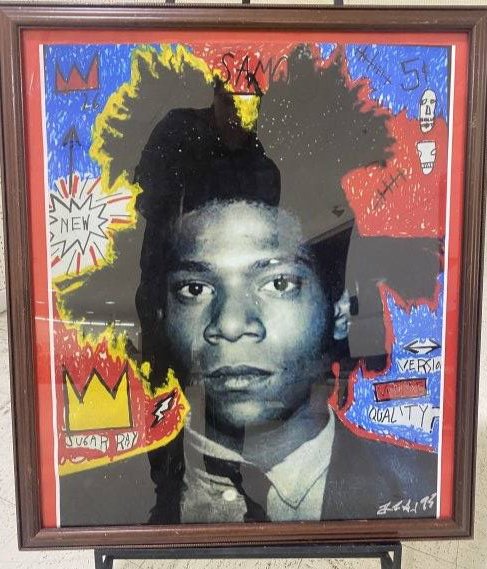 MID CENTURY MIXED MEDIA BASQUIATE RETRO (1 of 1)