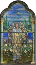 RARE TIFFANY STUDIOS STAINED GLASS WINDOW