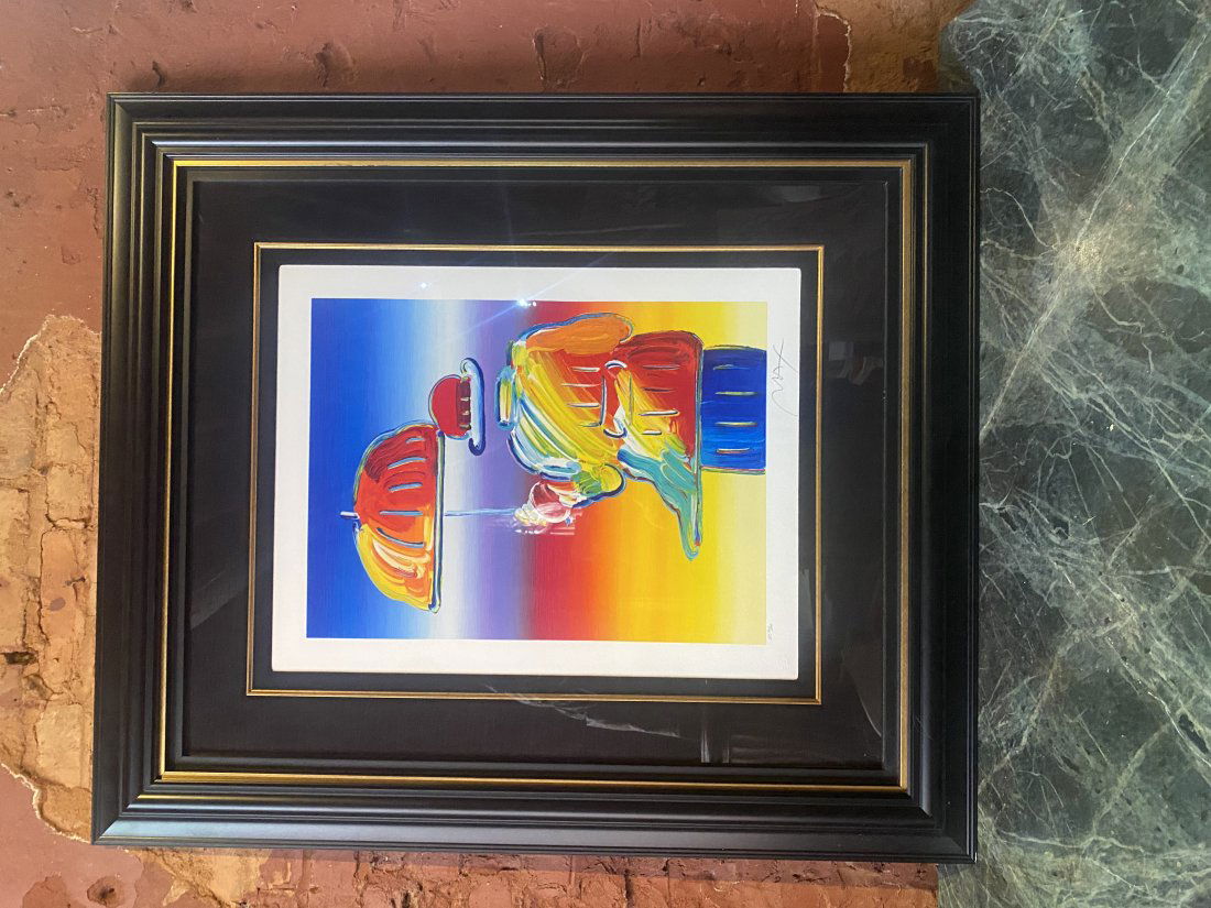 LARGE PETER MAX MIXED MEDIA PENCIL SIGNED (1 of 2)