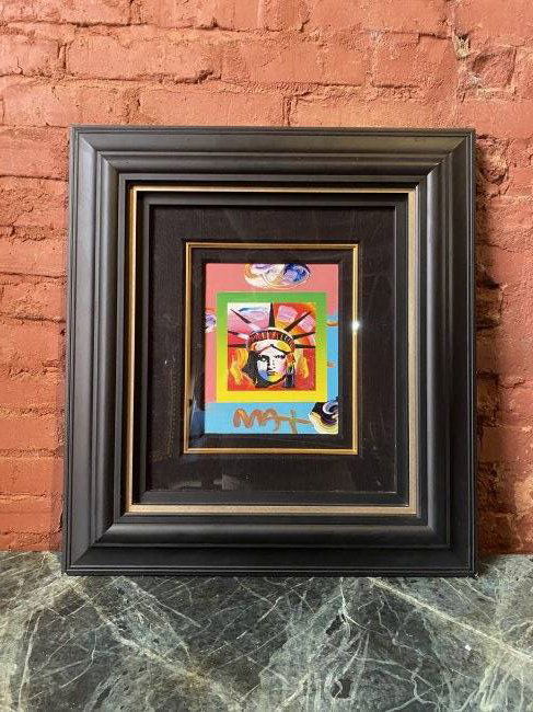 Iconic Peter Max, original mixed media, Statue of Liberty painting (1 of 3)