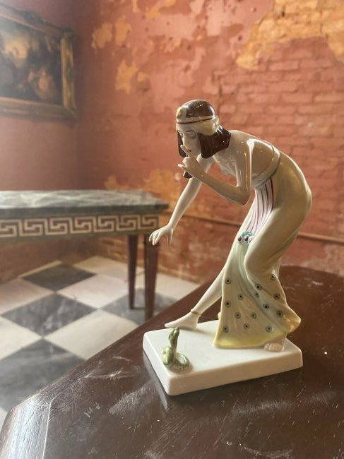 Amazing Rosenthal Art Deco snake, charmer sculpture (1 of 3)