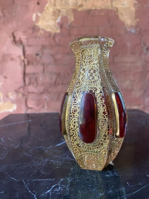 Beautiful Moser Glass vase Art Nouveau (1 of 3)