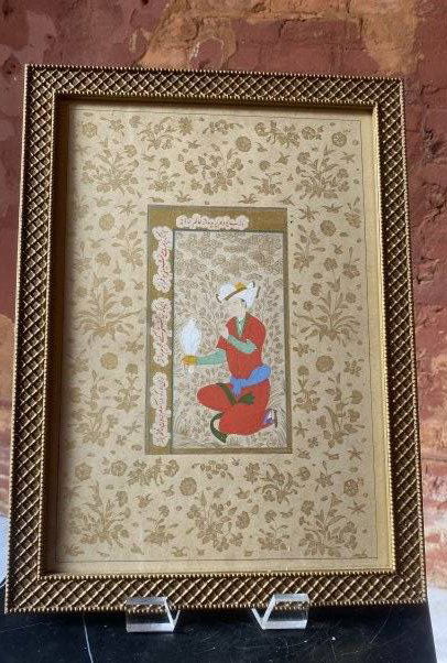 Fine Antique Persian Safavid 18th century or earlier Islamic painting (1 of 4)