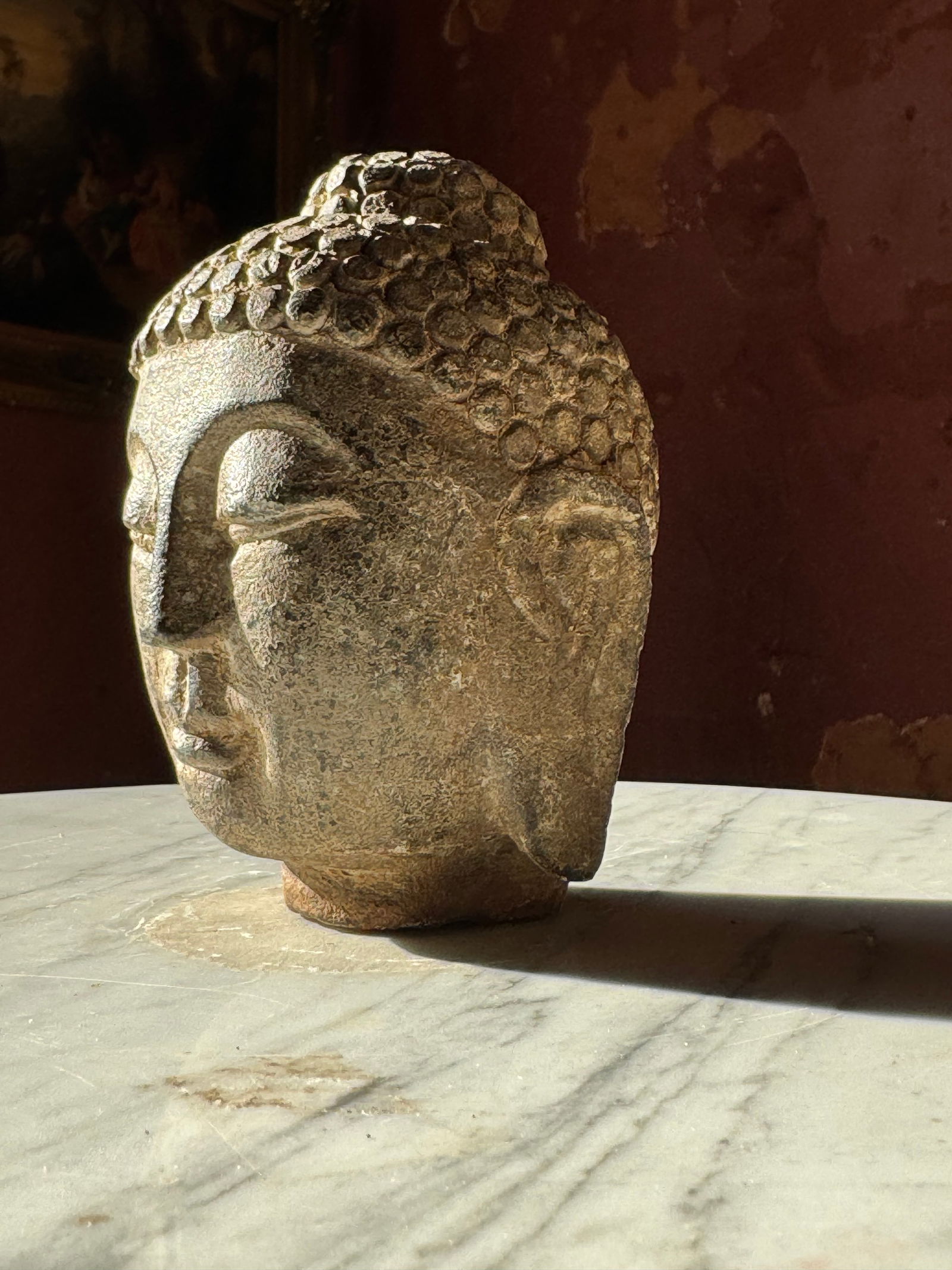 Early Song dynasty? Carved stone Buddha head (1 of 4)