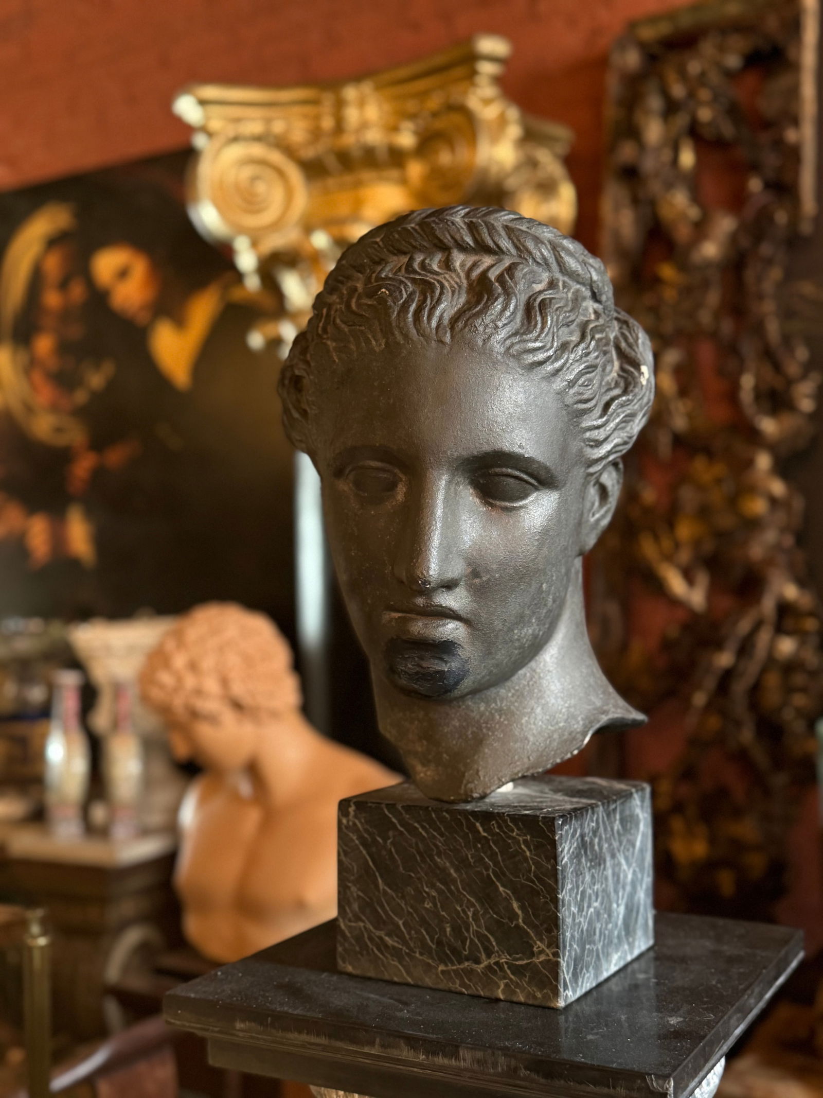 Grand Tour Neoclassical Roman Style plaster bust (1 of 2)